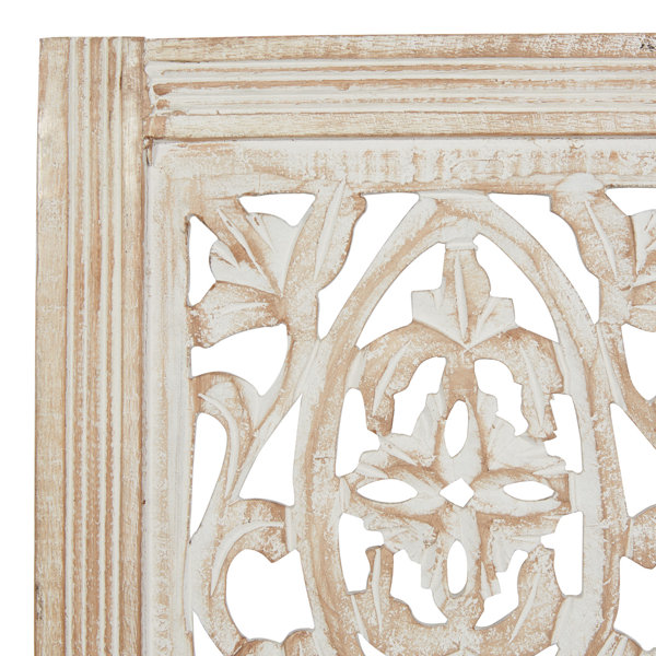 Mistana™ Cream Distressed Wood Wall Décor & Reviews Wayfair